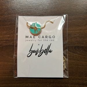 Mae Cargo Rad & Weights Necklace Gold Barbella Chain